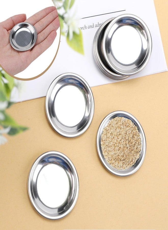 Gabrella 8 Pcs Hermit Crab Water Bowl, Tiny Stainless Steel Hermit Crab Water Dishes, Crested Gecko Food Dish Tiny Reptile Feeding Dish for Snail Gecko Insect - Image 4